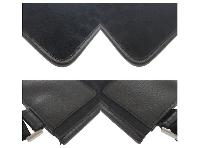 Gucci GG Canvas Leder Schultertasche Schwarz - Ansicht 3