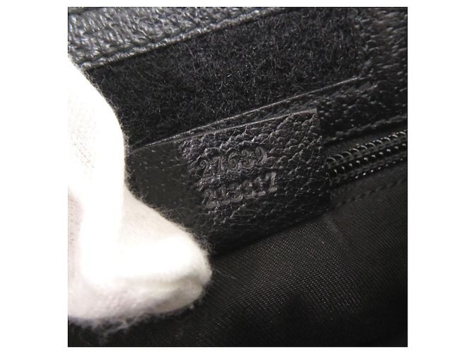 Gucci GG Canvas Leder Schultertasche Schwarz - Ansicht 9