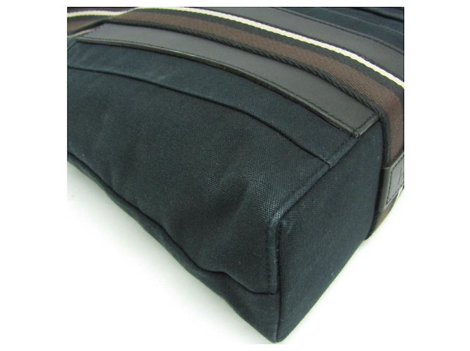 Hermès Troca Horizontal MM Handtasche Schwarz Dunkelbraun - Ansicht 6
