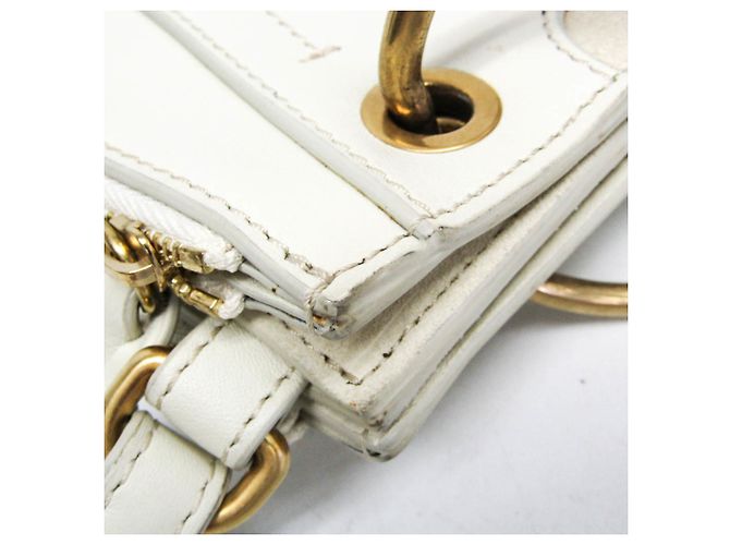 Borsa a spalla in pelle e camoscio Chloé Roy per donne Bianco - vista 13