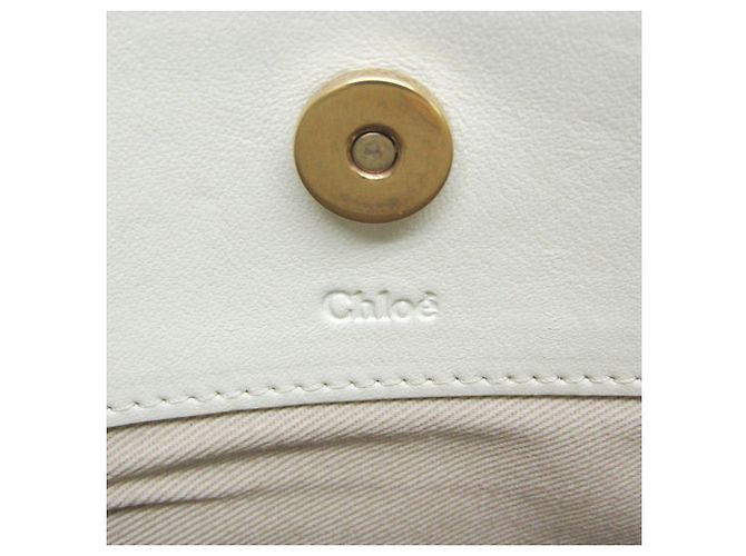 Borsa a spalla in pelle e camoscio Chloé Roy per donne Bianco - vista 16