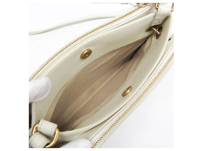 Borsa a spalla in pelle e camoscio Chloé Roy per donne Bianco - vista 4