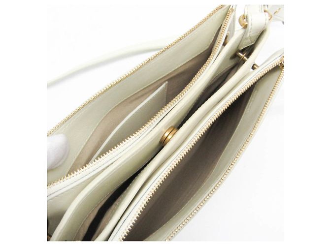 Borsa a spalla in pelle e camoscio Chloé Roy per donne Bianco - vista 5