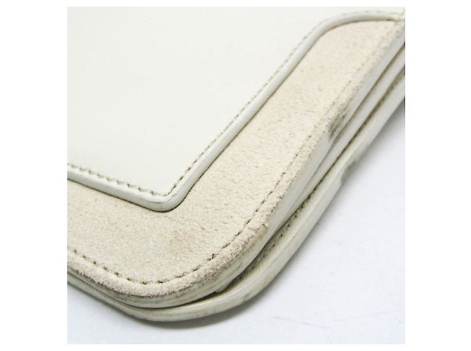 Borsa a spalla in pelle e camoscio Chloé Roy per donne Bianco - vista 7