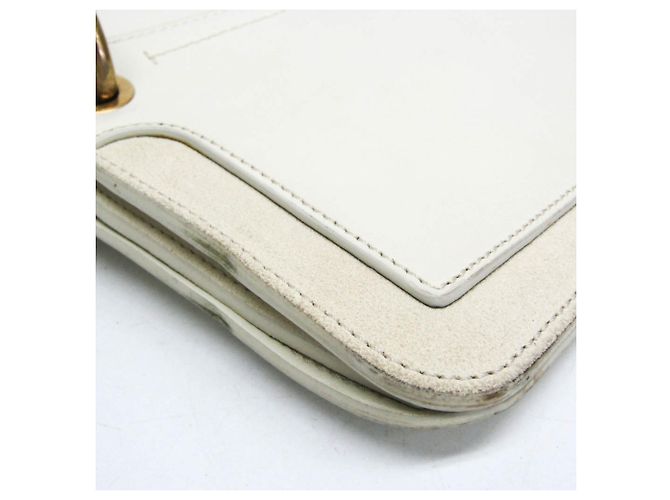 Borsa a spalla in pelle e camoscio Chloé Roy per donne Bianco - vista 8