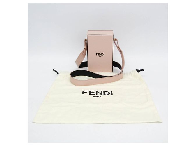 Borsa a spalla in pelle donna Fendi Box 8BT339 Rosa - vista 2