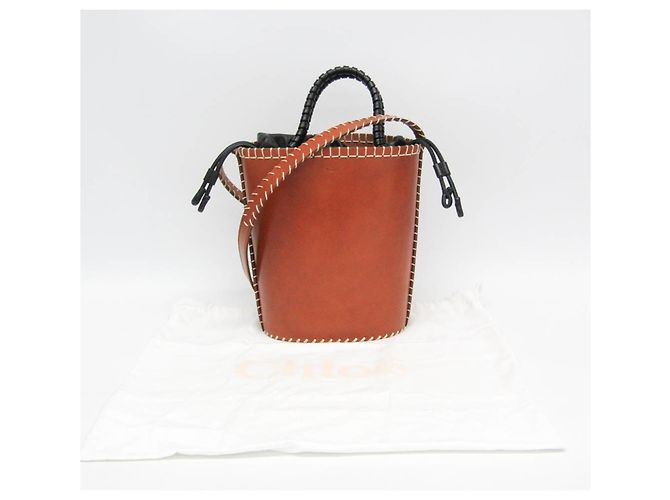 Borsa a spalla in pelle Chloé LOELA piccola bucket Marrone - vista 2