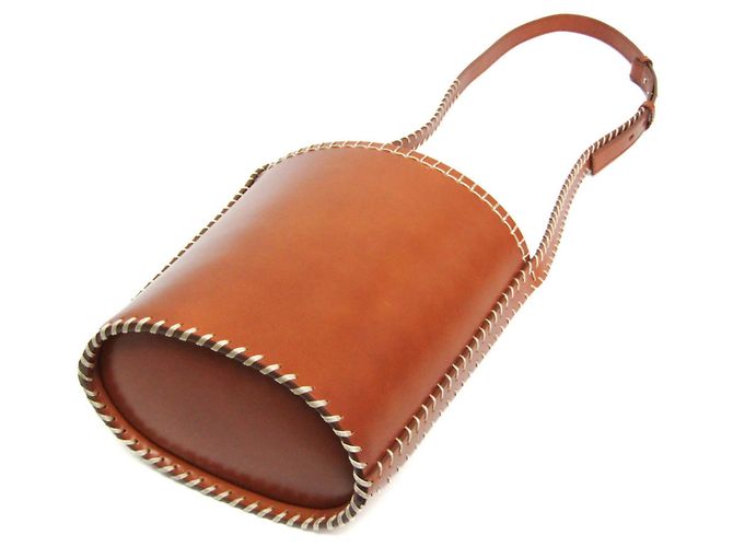 Borsa a spalla in pelle Chloé LOELA piccola bucket Marrone - vista 3