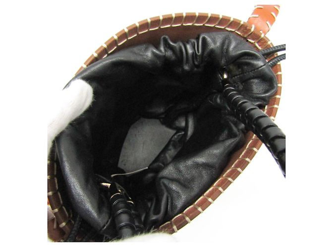 Borsa a spalla in pelle Chloé LOELA piccola bucket Marrone - vista 4