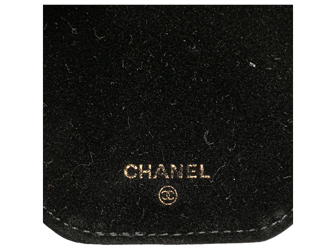 Estojo de joias de viagem redondo em caviar preto Chanel - vista 5
