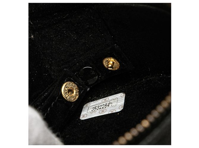 Estojo de joias de viagem redondo em caviar preto Chanel - vista 8