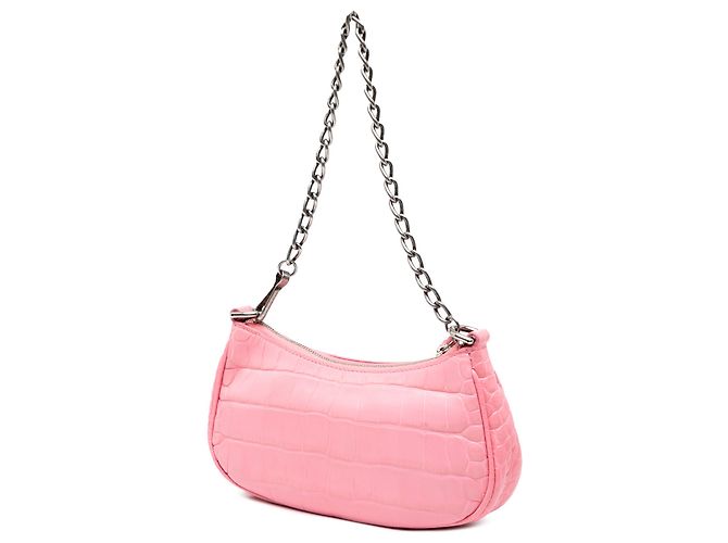Le Cagole Balenciaga Mini Cagole in pelle rosa goffrata Motocross - vista 2