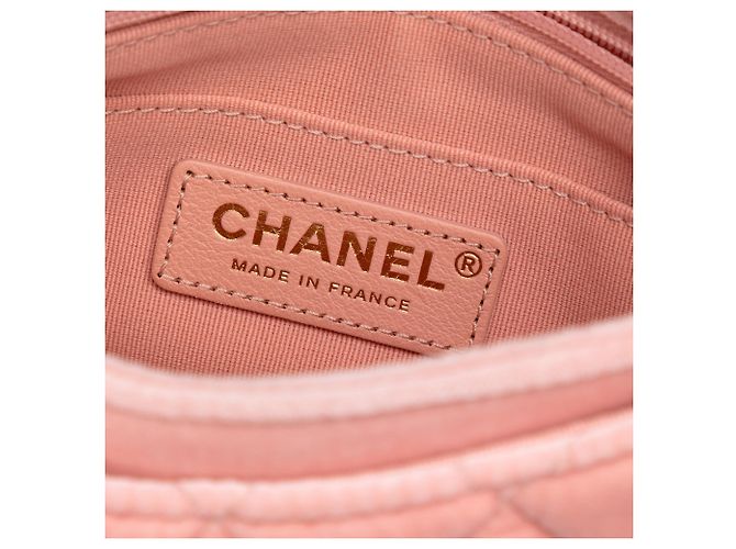 Chanel Mini Flap in Velluto Trapuntato Rosa con Doppio Telaio - vista 5