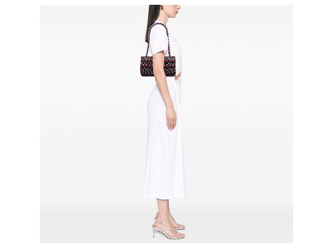 Chanel Nero Medio Classico Tweed Doppio Flap con Paillettes - vista 7