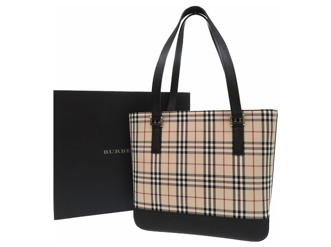 Sac fourre-tout Burberry Nova Check en beige - vue 2