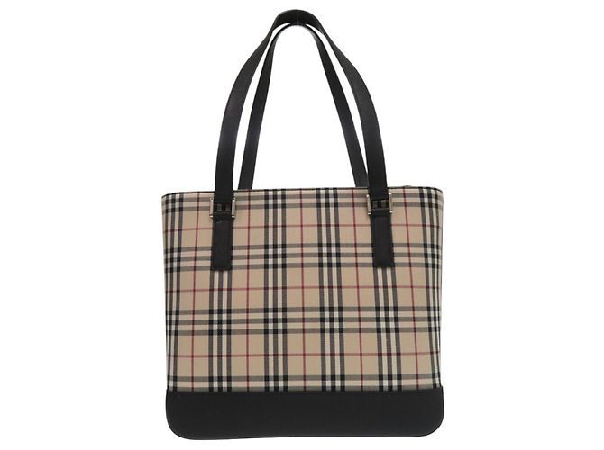 Sac fourre-tout Burberry Nova Check en beige - vue 3