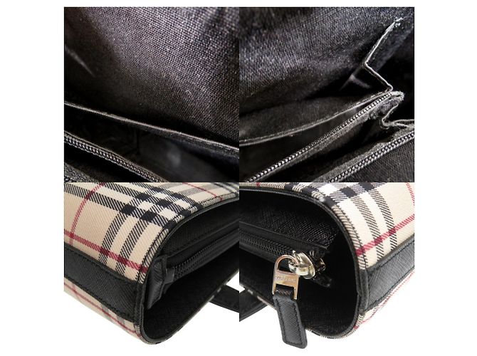 Sac fourre-tout Burberry Nova Check en beige - vue 7