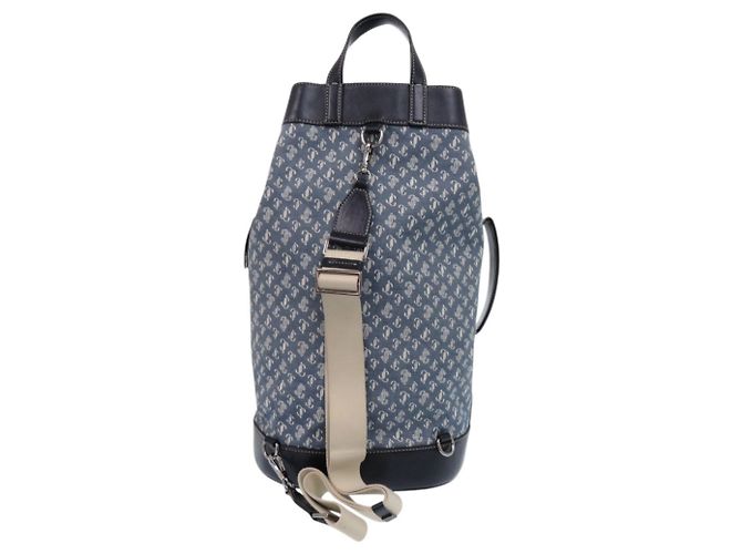 Zaino a spalla in denim JC Monogram Evan di Jimmy Choo Blu Crudo Blu navy - vista 2