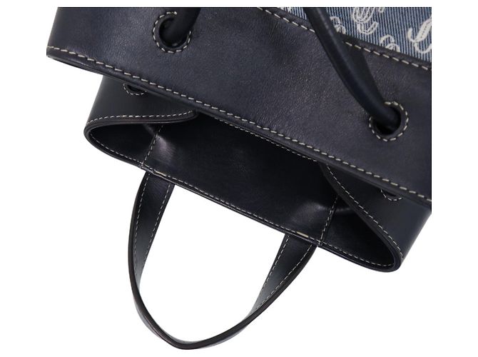 Zaino a spalla in denim JC Monogram Evan di Jimmy Choo Blu Crudo Blu navy - vista 4
