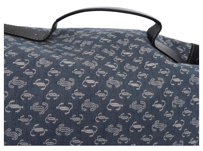 Zaino a spalla in denim JC Monogram Evan di Jimmy Choo Blu Crudo Blu navy - vista 5