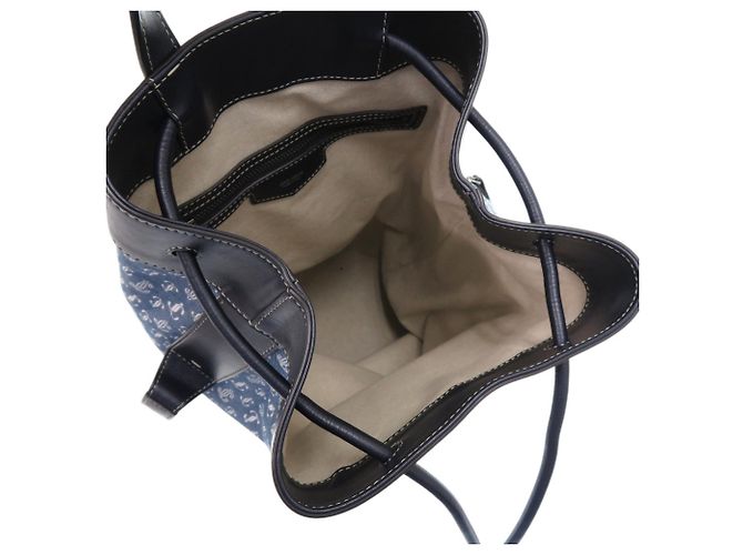 Zaino a spalla in denim JC Monogram Evan di Jimmy Choo Blu Crudo Blu navy - vista 6