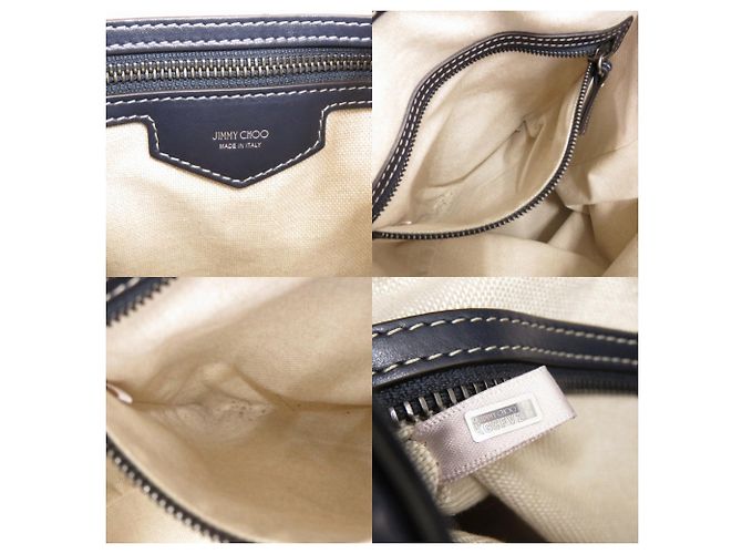 Zaino a spalla in denim JC Monogram Evan di Jimmy Choo Blu Crudo Blu navy - vista 8