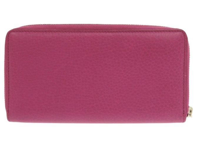 Gucci Bamboo Rund-Zip Langbörse Pink - Ansicht 2
