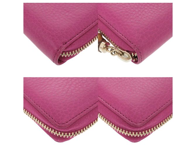 Gucci Bamboo Rund-Zip Langbörse Pink - Ansicht 3