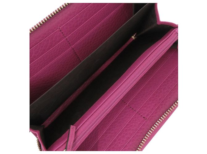 Gucci Bamboo Rund-Zip Langbörse Pink - Ansicht 4