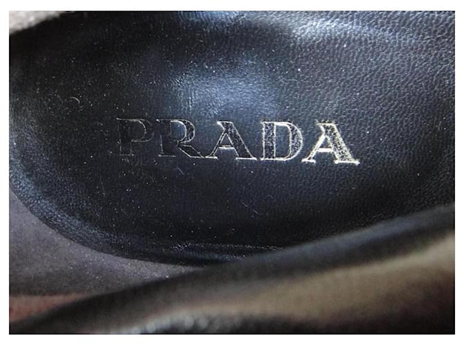 Botas Prada de cuero marrón Castaño - vista 9