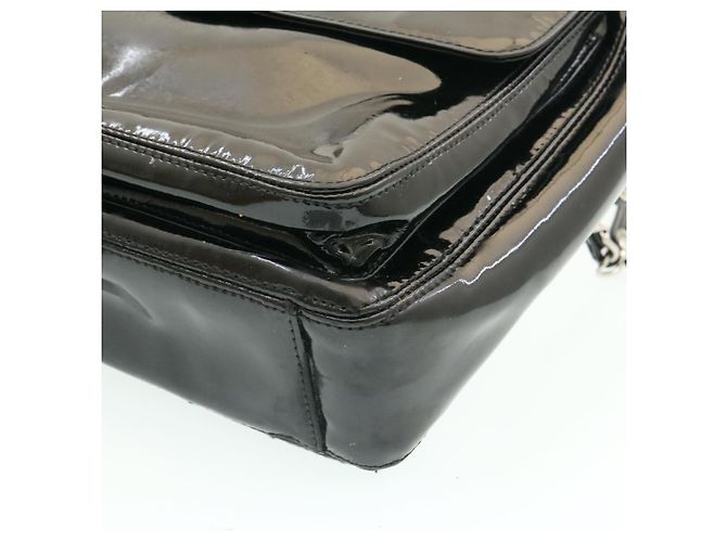 Chanel French Riviera Tote Bag aus Lackleder Schwarz - Ansicht 7