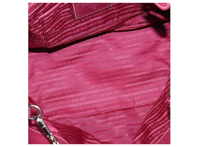 Tote Prada Umhängetasche Tessuto mit Leder-Gürtel Mittel Pink - Ansicht 5