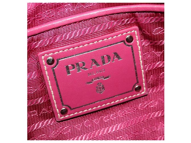 Tote Prada Umhängetasche Tessuto mit Leder-Gürtel Mittel Pink - Ansicht 6