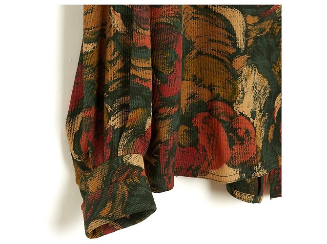 Blusa de Seda Oversized de Otoño Chloe 1985s Top FR40 UK12 US10 Chloé Karl Lagerfeld Multicolor - vista 3
