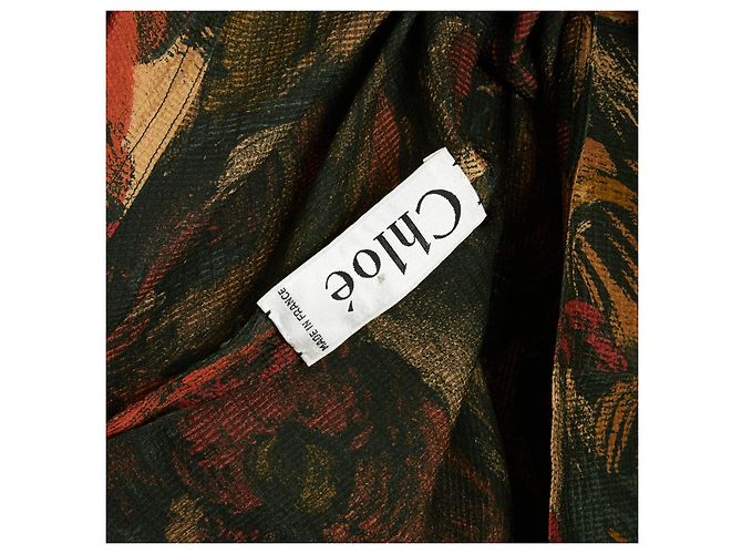 Blusa de Seda Oversized de Otoño Chloe 1985s Top FR40 UK12 US10 Chloé Karl Lagerfeld Multicolor - vista 4