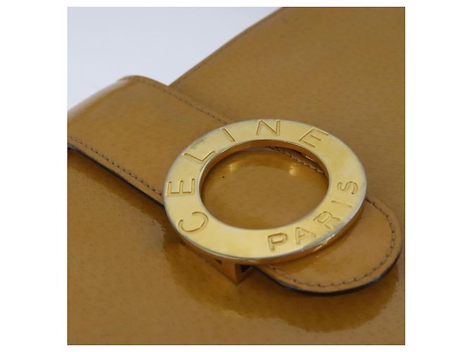 Céline Celine Vintage Circle Logo Leather Small Cammello - vista 7