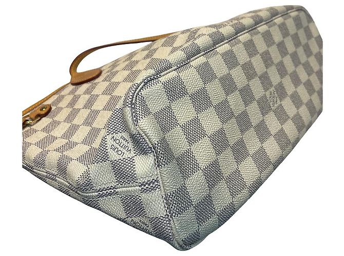 Borsa tote Neverfull Damier PM Louis Vuitton Bianco - vista 4