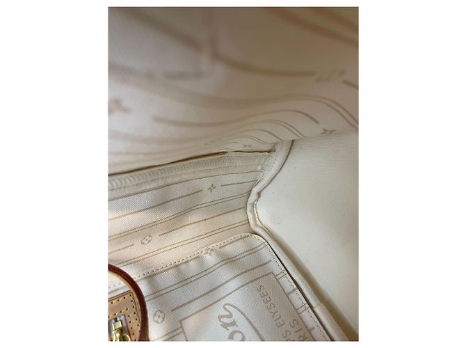 Borsa tote Neverfull Damier PM Louis Vuitton Bianco - vista 5