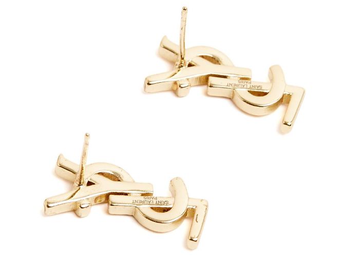 Saint Laurent YSL Cassandre Ohrringe aus goldenem Metall - Ansicht 3