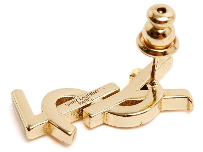 Saint Laurent YSL Cassandre Ohrringe aus goldenem Metall - Ansicht 4