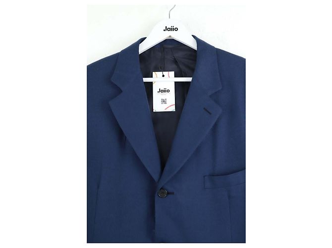 Hermès Marine Cashmere-Jacke Marineblau - Ansicht 2