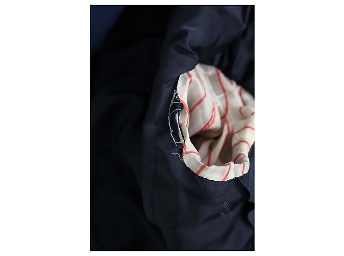 Hermès Marine Cashmere-Jacke Marineblau - Ansicht 5