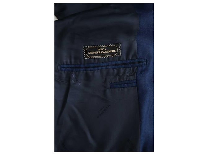 Hermès Marine Cashmere-Jacke Marineblau - Ansicht 6