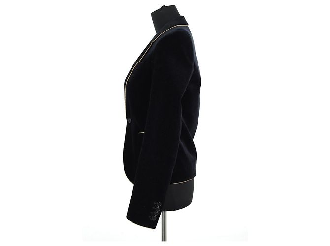 Saint Laurent Schwarzer Samtblazer - Ansicht 3