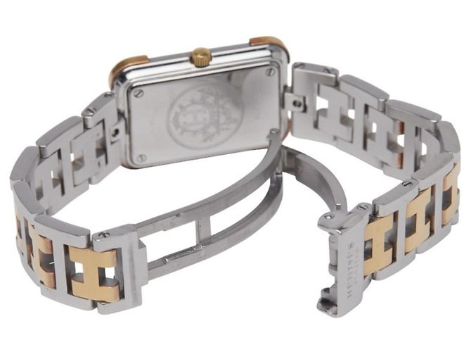 Hermès Cloiseur Uhr CR1.220 Silber Golden - Ansicht 3