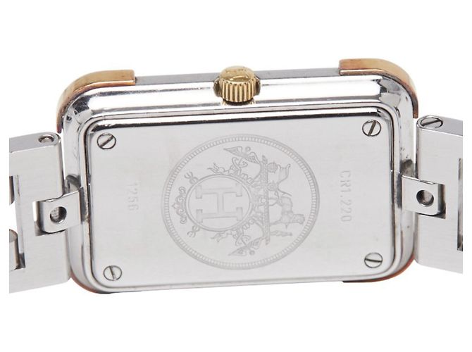 Hermès Cloiseur Uhr CR1.220 Silber Golden - Ansicht 4