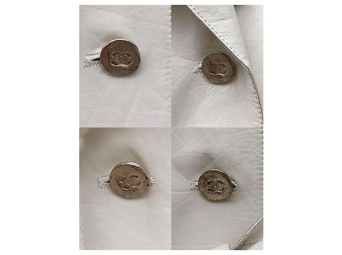 Chaqueta / Abrigo / Trench de Cuero Largo Chanel 2006 Beige - vista 13