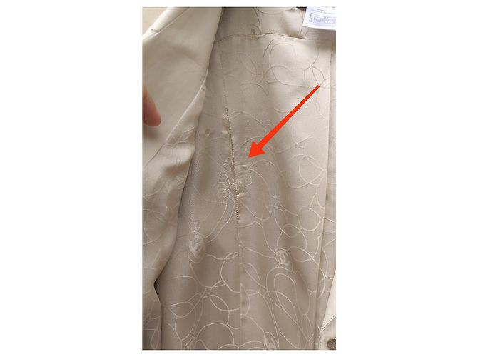 Chaqueta / Abrigo / Trench de Cuero Largo Chanel 2006 Beige - vista 15