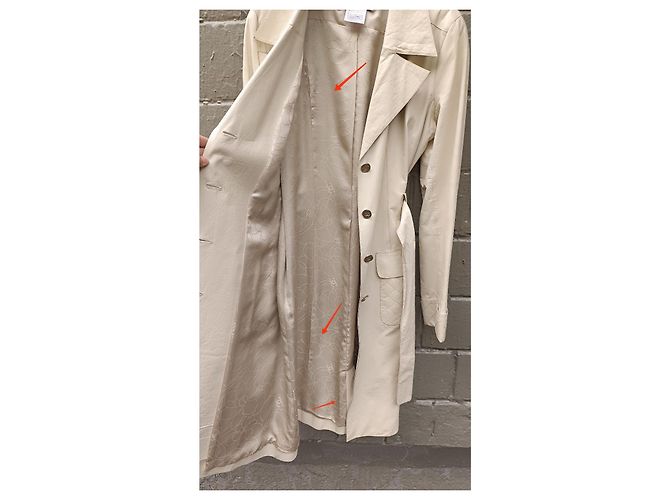 Chaqueta / Abrigo / Trench de Cuero Largo Chanel 2006 Beige - vista 16