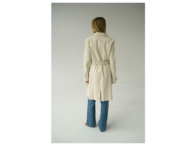 Chaqueta / Abrigo / Trench de Cuero Largo Chanel 2006 Beige - vista 5